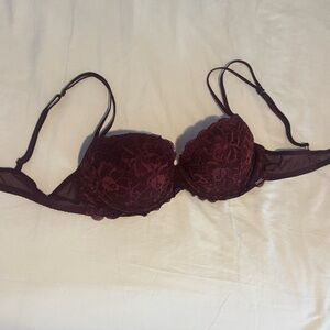 Victoria's Secret Pink Burgundy Lace Bra